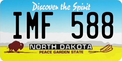 ND license plate IMF588