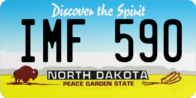 ND license plate IMF590