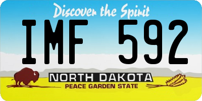 ND license plate IMF592