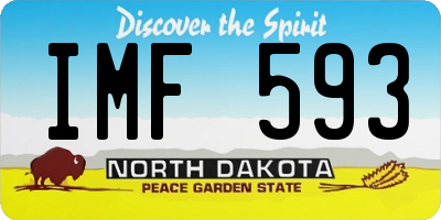 ND license plate IMF593