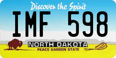 ND license plate IMF598