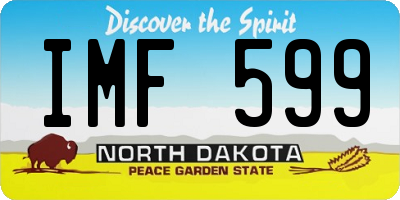 ND license plate IMF599