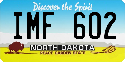 ND license plate IMF602