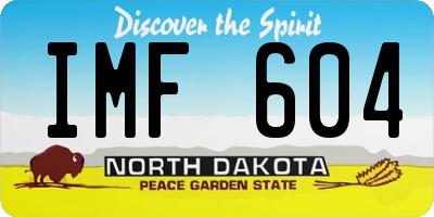 ND license plate IMF604