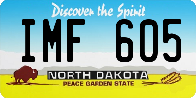 ND license plate IMF605