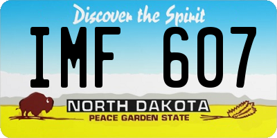 ND license plate IMF607