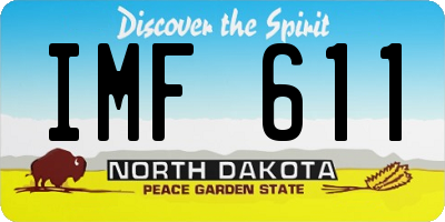 ND license plate IMF611