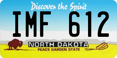 ND license plate IMF612