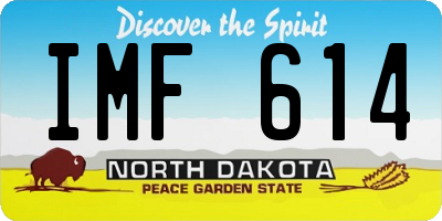 ND license plate IMF614