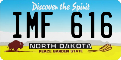 ND license plate IMF616