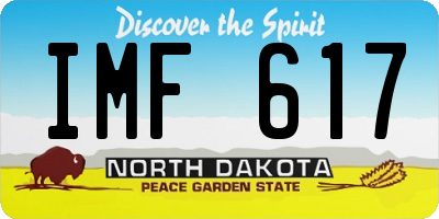 ND license plate IMF617