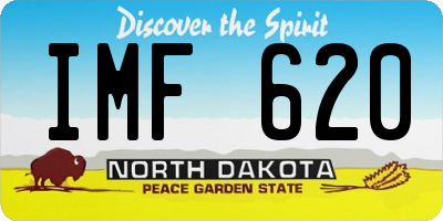 ND license plate IMF620