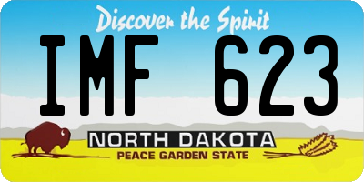 ND license plate IMF623