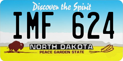 ND license plate IMF624