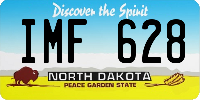 ND license plate IMF628