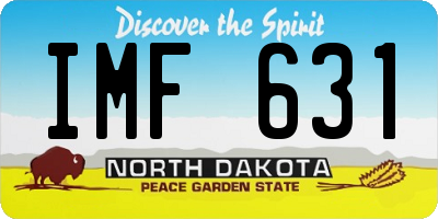 ND license plate IMF631