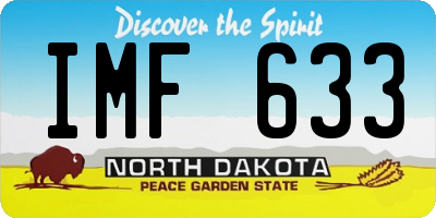 ND license plate IMF633