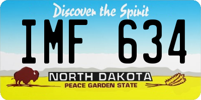 ND license plate IMF634