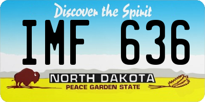 ND license plate IMF636