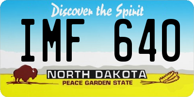 ND license plate IMF640