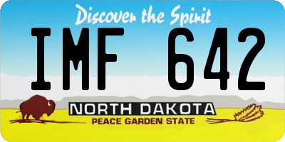 ND license plate IMF642
