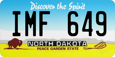 ND license plate IMF649
