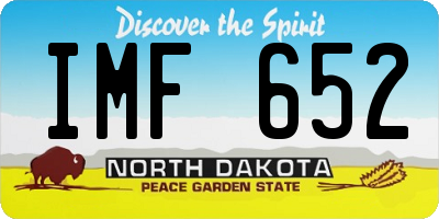 ND license plate IMF652