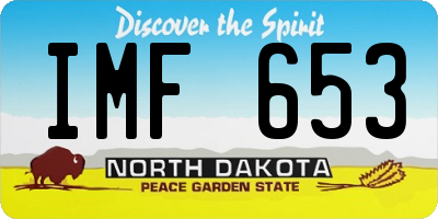 ND license plate IMF653