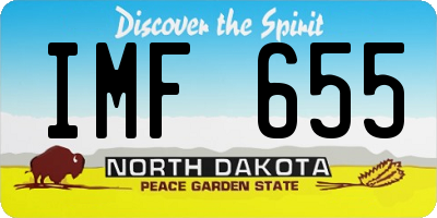 ND license plate IMF655