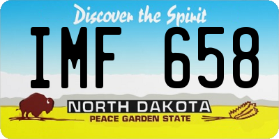 ND license plate IMF658