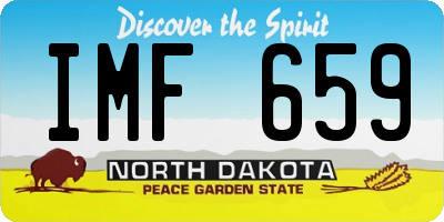 ND license plate IMF659