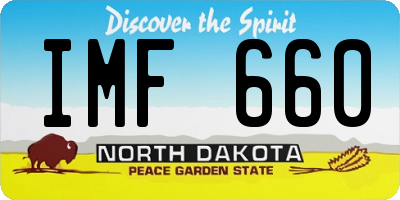 ND license plate IMF660