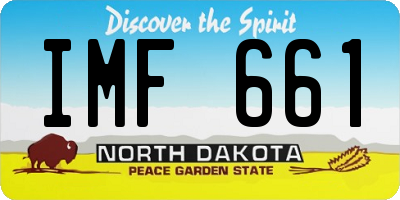 ND license plate IMF661