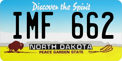 ND license plate IMF662