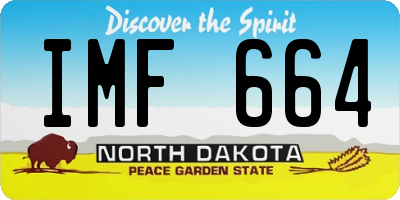 ND license plate IMF664