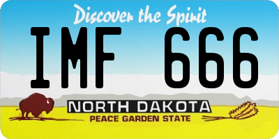 ND license plate IMF666