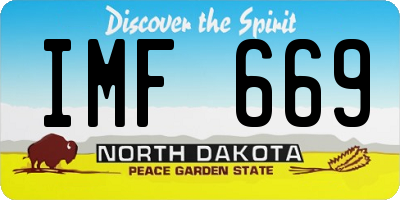 ND license plate IMF669