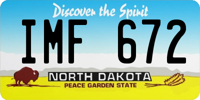 ND license plate IMF672