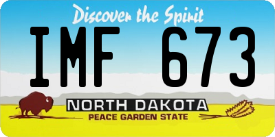 ND license plate IMF673