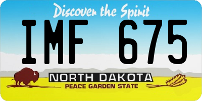 ND license plate IMF675
