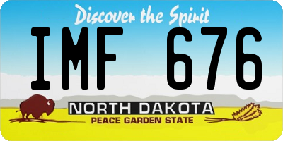 ND license plate IMF676