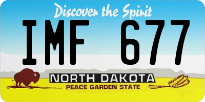 ND license plate IMF677