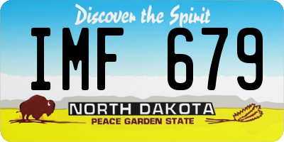 ND license plate IMF679