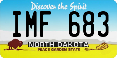 ND license plate IMF683