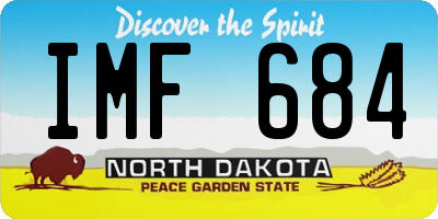 ND license plate IMF684