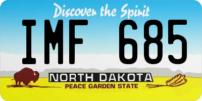 ND license plate IMF685