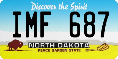 ND license plate IMF687