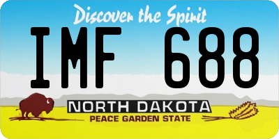 ND license plate IMF688