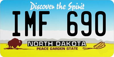 ND license plate IMF690