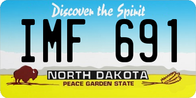 ND license plate IMF691